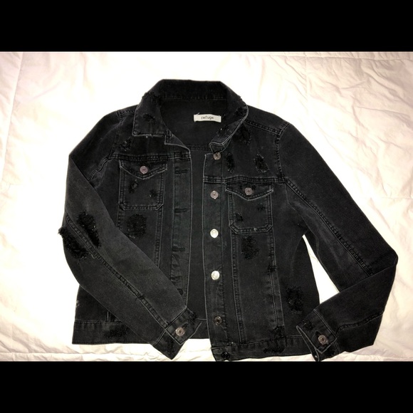 black denim jacket pacsun
